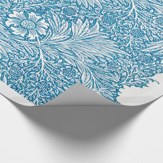 William Morris PATTERN BLUE FLORAL Wrapping Paper Cadeaupapier (Hoek)