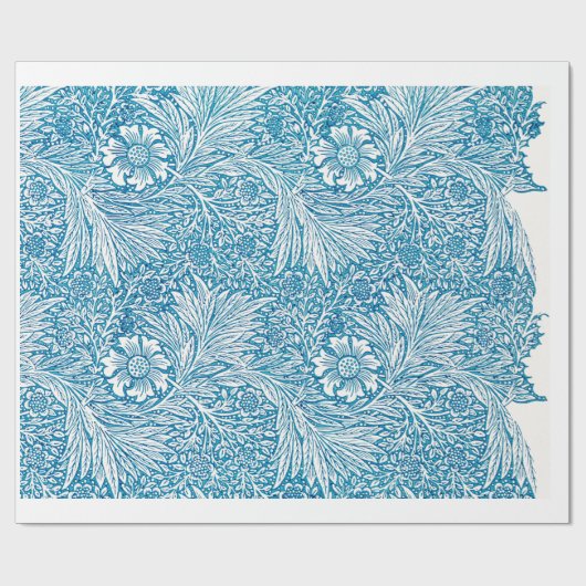 William Morris PATTERN BLUE FLORAL Wrapping Paper Cadeaupapier (Vlak)