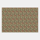William Morris Pattern Floral Green Inpakpapier Vel (Voorkant 2)
