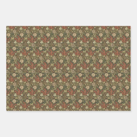  William Morris Pattern Floral Green Inpakpapier Vel (Voorkant 2)