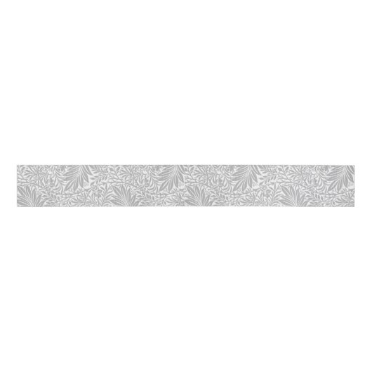 William Morris Pattern Grey Bloemen bruiloft Grosgrain Lint (Voorkant)