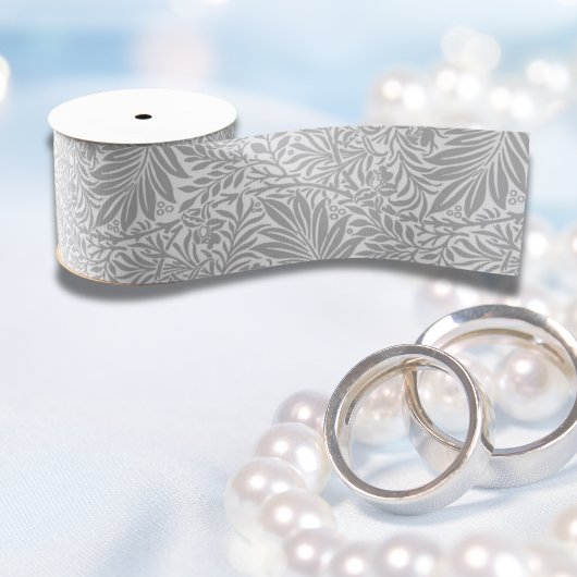 William Morris Pattern Grey Bloemen bruiloft Grosgrain Lint