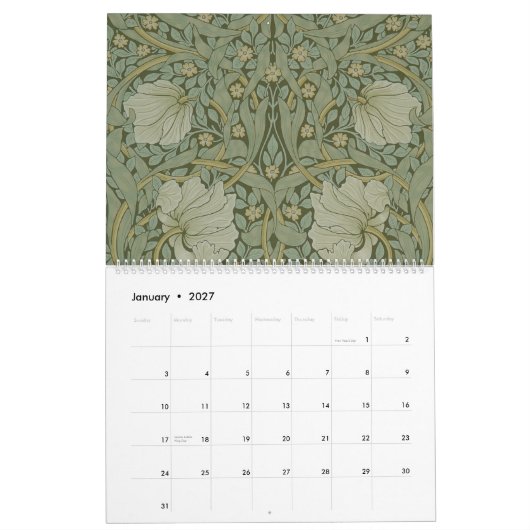 William Morris Pattern Kalender (Jan 2027)