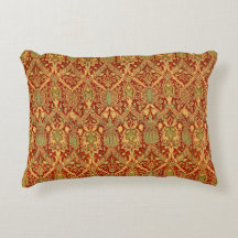 William Morris Pattern Red Turquoise Gold