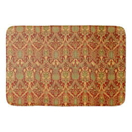  William Morris Pattern Red Turquoise Gold Badmat