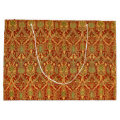 William Morris Pattern Red Turquoise Gold Groot Cadeauzakje (Achterkant)