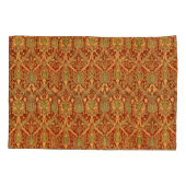  William Morris Pattern Red Turquoise Gold Kussensloop (Achterkant-Links)