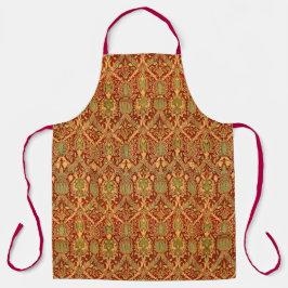  William Morris Pattern Red Turquoise Gold Schort