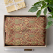 William Morris Pattern Red Turquoise Gold Tissuepapier (Geschenk)