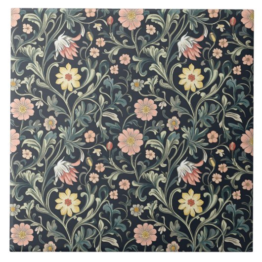 William Morris Pattern Tegeltje (Voorkant)