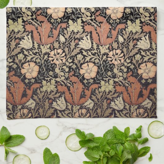  William Morris Pattern. Theedoek (Gevouwen)