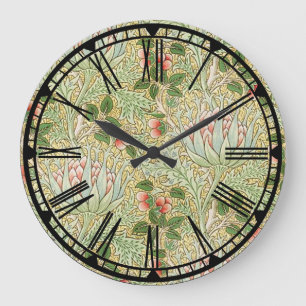 William Morris Pattern Wall Clock Grote Klok