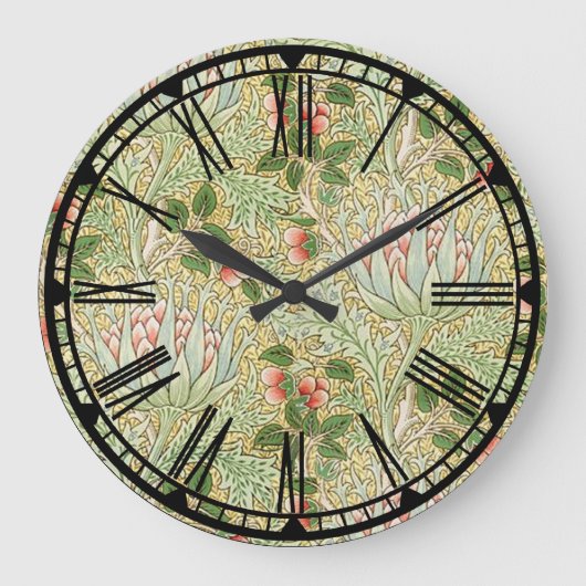 William Morris Pattern Wall Clock Grote Klok (Voorkant)
