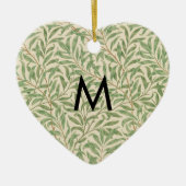 William Morris Patterned Willow Bough Monogram Keramisch Ornament (Voorkant)