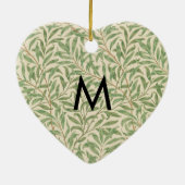 William Morris Patterned Willow Bough Monogram Keramisch Ornament (Achterkant)