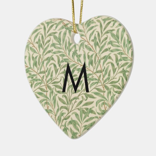 William Morris Patterned Willow Bough Monogram Keramisch Ornament (Links)