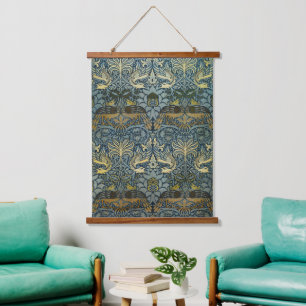 William Morris Pauw Draak Klassieker Hangend Wandkleed