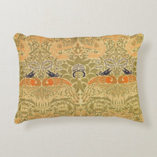 William Morris Pauw Draak Vintage Kunst Ambacht  Accent Kussen