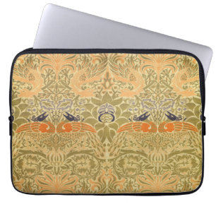 William Morris Pauw Draak Vintage Kunst Ambacht Laptop Sleeve