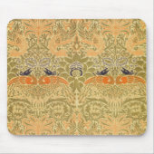 William Morris Pauw Draak Vintage Kunst Ambacht Muismat (Voorkant)