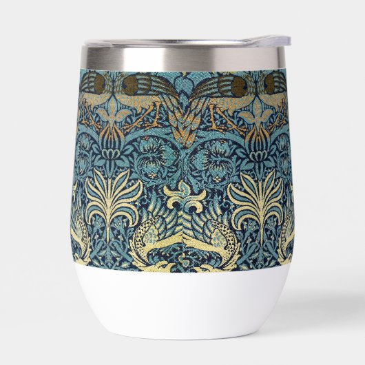 William Morris Pauw en Draak Geweven Ontwerp (Links)