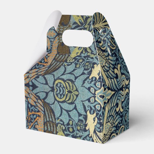 William Morris Pauw en Draak Geweven Ontwerp Bedankdoosjes (Achterkant)