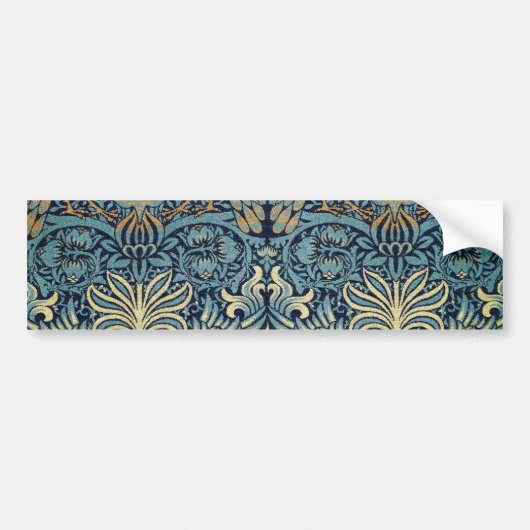William Morris Pauw en Draak geweven ontwerp Bumpersticker (Voorkant)