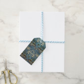 William Morris Pauw en Draak geweven ontwerp Cadeaulabel (Met Touw)
