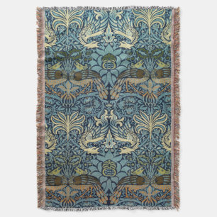 William Morris Pauw en Draak Geweven Ontwerp Deken