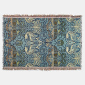 William Morris Pauw en Draak Geweven Ontwerp Deken (Voorkant)