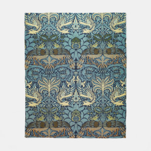 William Morris Pauw en Draak Geweven Ontwerp Fleece Deken