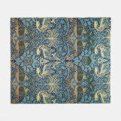 William Morris Pauw en Draak Geweven Ontwerp Fleece Deken (Voorkant (Horizontaal))