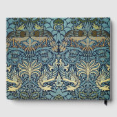 William Morris Pauw en Draak geweven ontwerp Gastenboek (Achterkant)