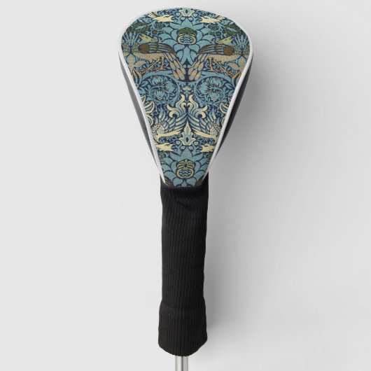 William Morris Pauw en Draak Geweven Ontwerp Golfheadcover (Voorkant)