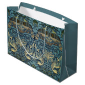 William Morris Pauw en Draak geweven ontwerp Groot Cadeauzakje (Achterkant Gekanteld)