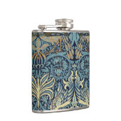 William Morris Pauw en Draak Geweven Ontwerp Heupfles (Rechts)