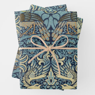 William Morris Pauw en Draak Geweven Ontwerp Inpakpapier Vel