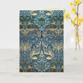 William Morris Pauw en Draak geweven ontwerp Kaart (Gele Bloem)