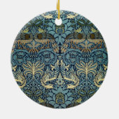 William Morris Pauw en Draak geweven ontwerp Keramisch Ornament (Achterkant)