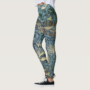 William Morris Pauw en Draak geweven ontwerp Leggings