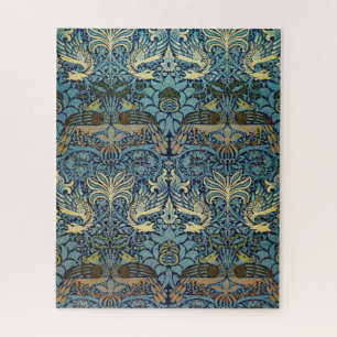 William Morris Pauw en Draak geweven ontwerp Legpuzzel