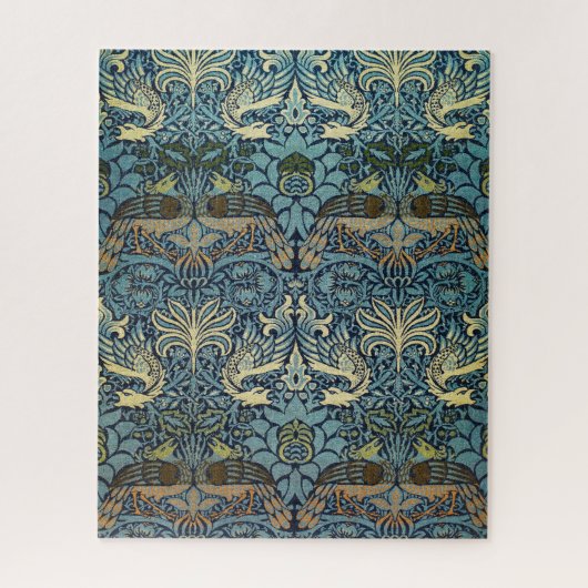 William Morris Pauw en Draak geweven ontwerp Legpuzzel (Verticaal)