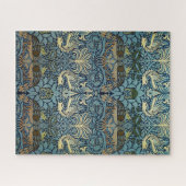 William Morris Pauw en Draak geweven ontwerp Legpuzzel (Horizontaal)