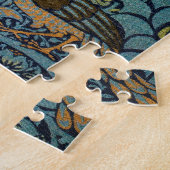 William Morris Pauw en Draak geweven ontwerp Legpuzzel (Zijkant)