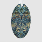William Morris Pauw en Draak geweven ontwerp Ornament (voorkant)