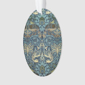 William Morris Pauw en Draak geweven ontwerp Ornament (voorkant)