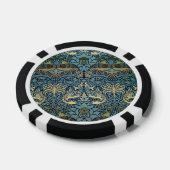 William Morris Pauw en Draak geweven ontwerp Poker Chips (Enkel)