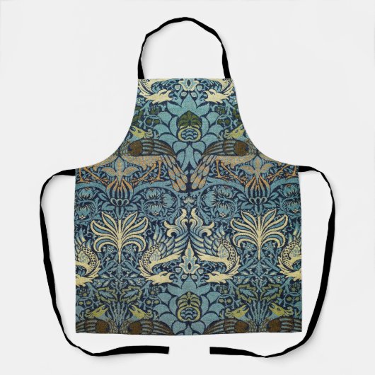 William Morris Pauw en Draak geweven ontwerp Schort (Voorkant)