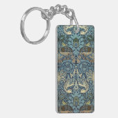 William Morris Pauw en Draak geweven ontwerp Sleutelhanger (Voorkant Links)