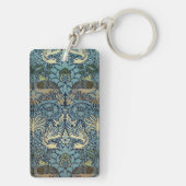 William Morris Pauw en Draak geweven ontwerp Sleutelhanger (achterkant)